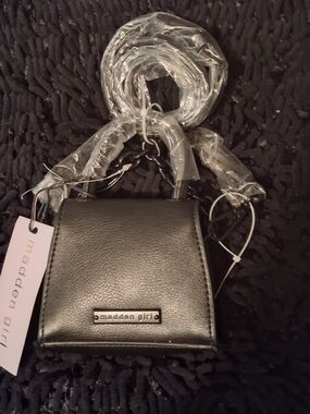 Madden Girl Black Mini Top-Handle Crossbody Bag
